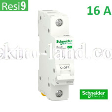 Автоматический выключатель 1Р 16А, C, 6кА, Schneider Electric RESI9 (R9F12116)